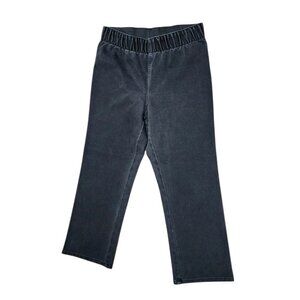 Soft Surroundings PULL ON Jeans Black High Rise Stretch Straight Leg Petite Med